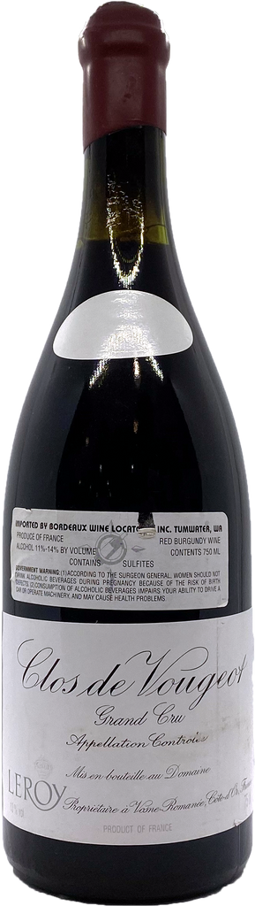 Domaine LeroyClos de Vougeot Grand Cru 1999 750ml｜ドメーヌ